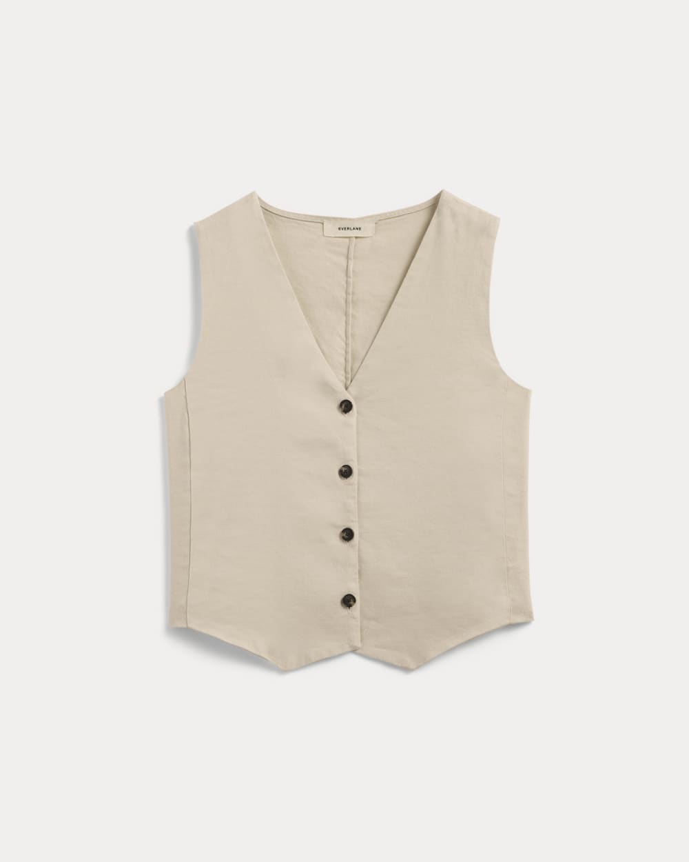 The Vest in Stretch Linen | Birch