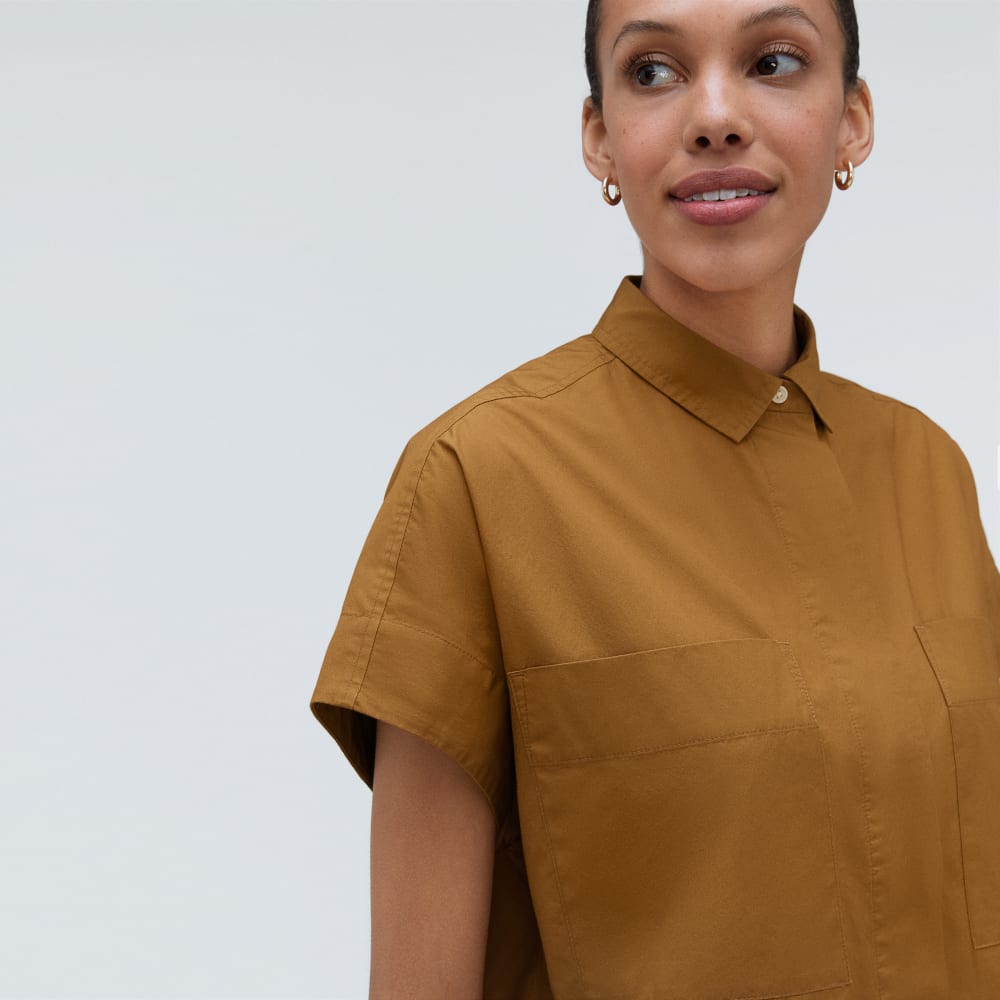 The Short-Sleeve Box Shirt | Tawny Brown