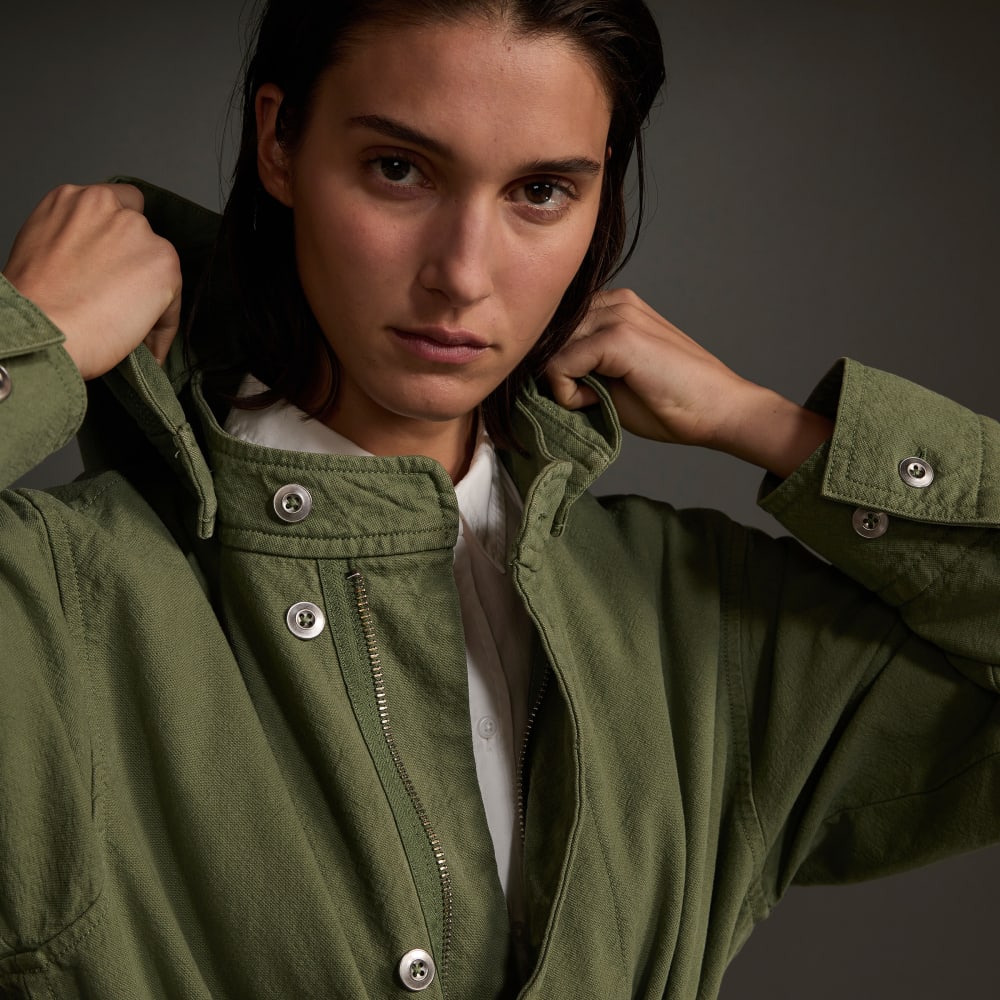 The Canvas Organic Cotton Parka | Forest Green