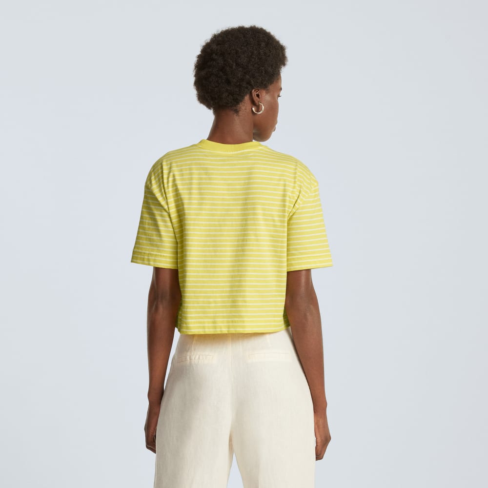 The Organic Cotton Cropped Tee | Acacia / Tan