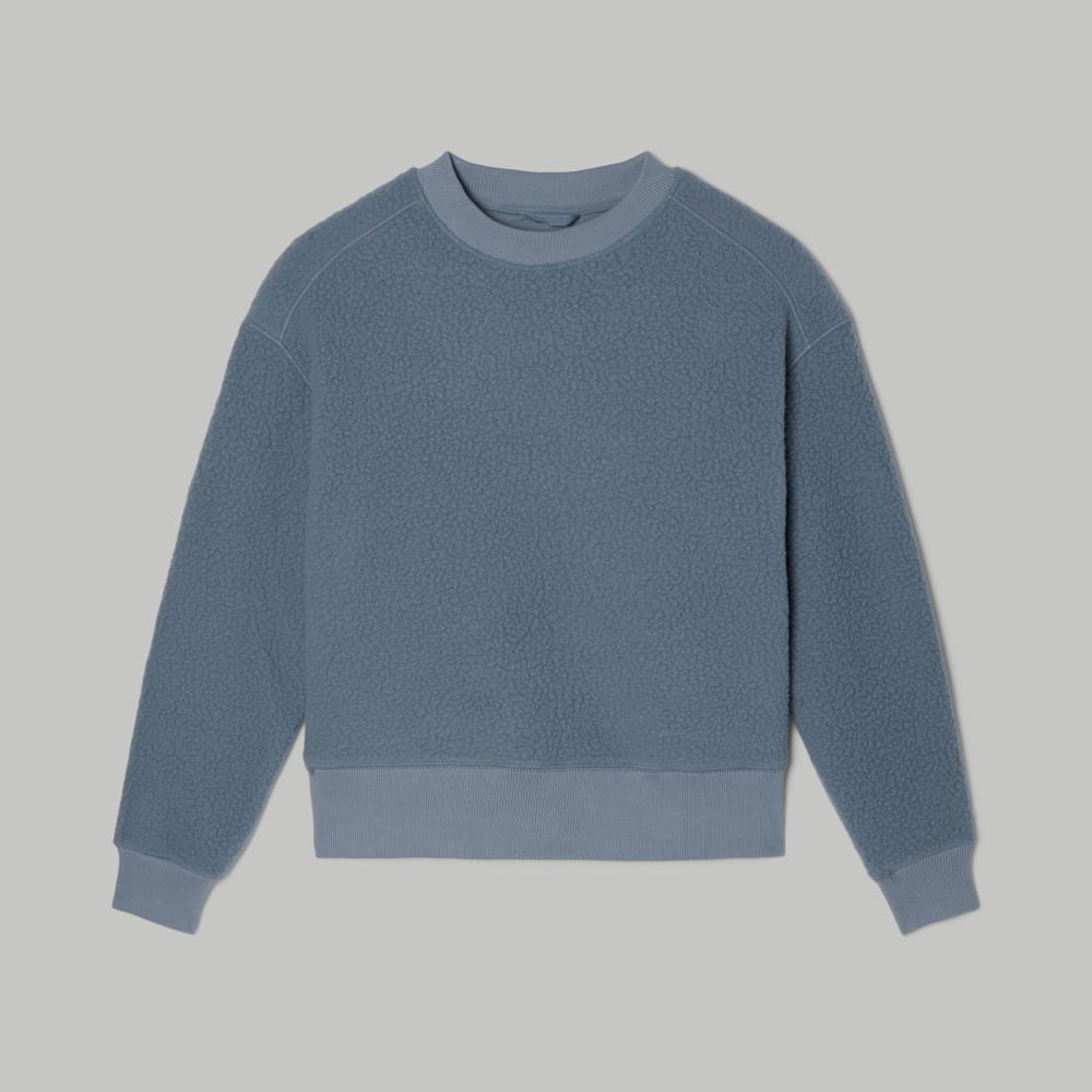 The ReNew Teddy Oversized Crew | Faded Blue