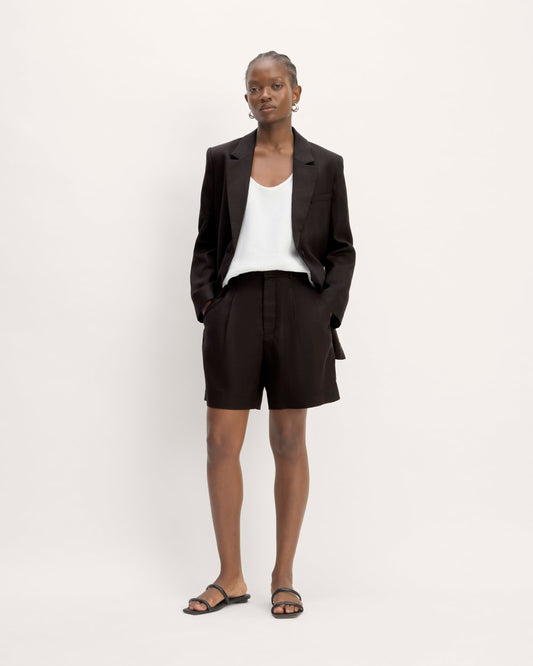 The Linen Way-High® Drape Short | Black