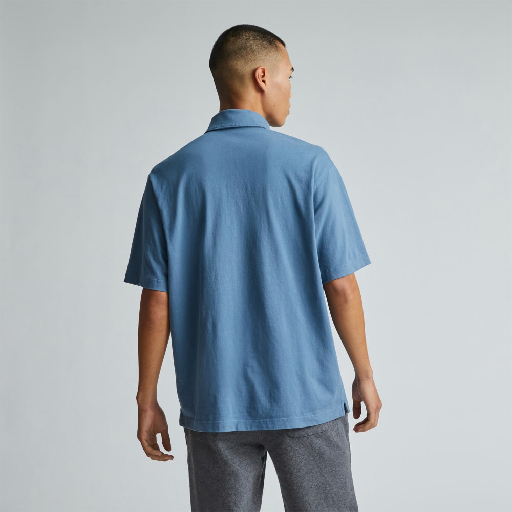 The Premium Weight Relaxed Polo | Bluefin