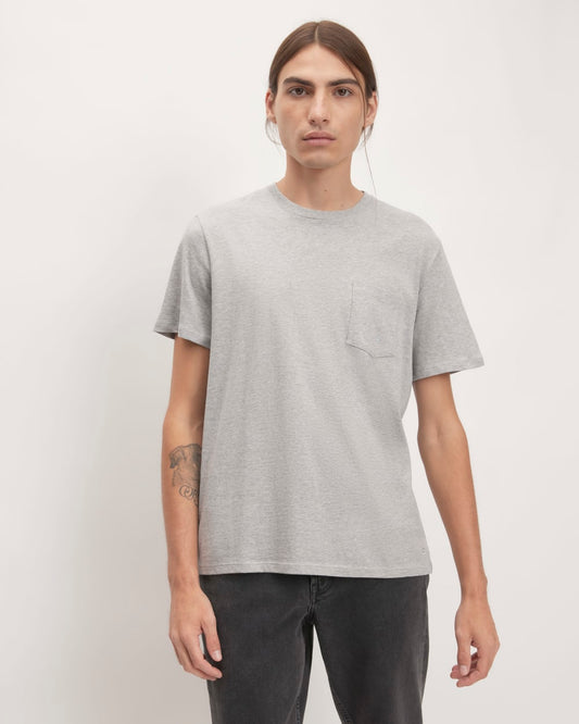 The Organic Cotton Pocket Tee |  Heathered Grey