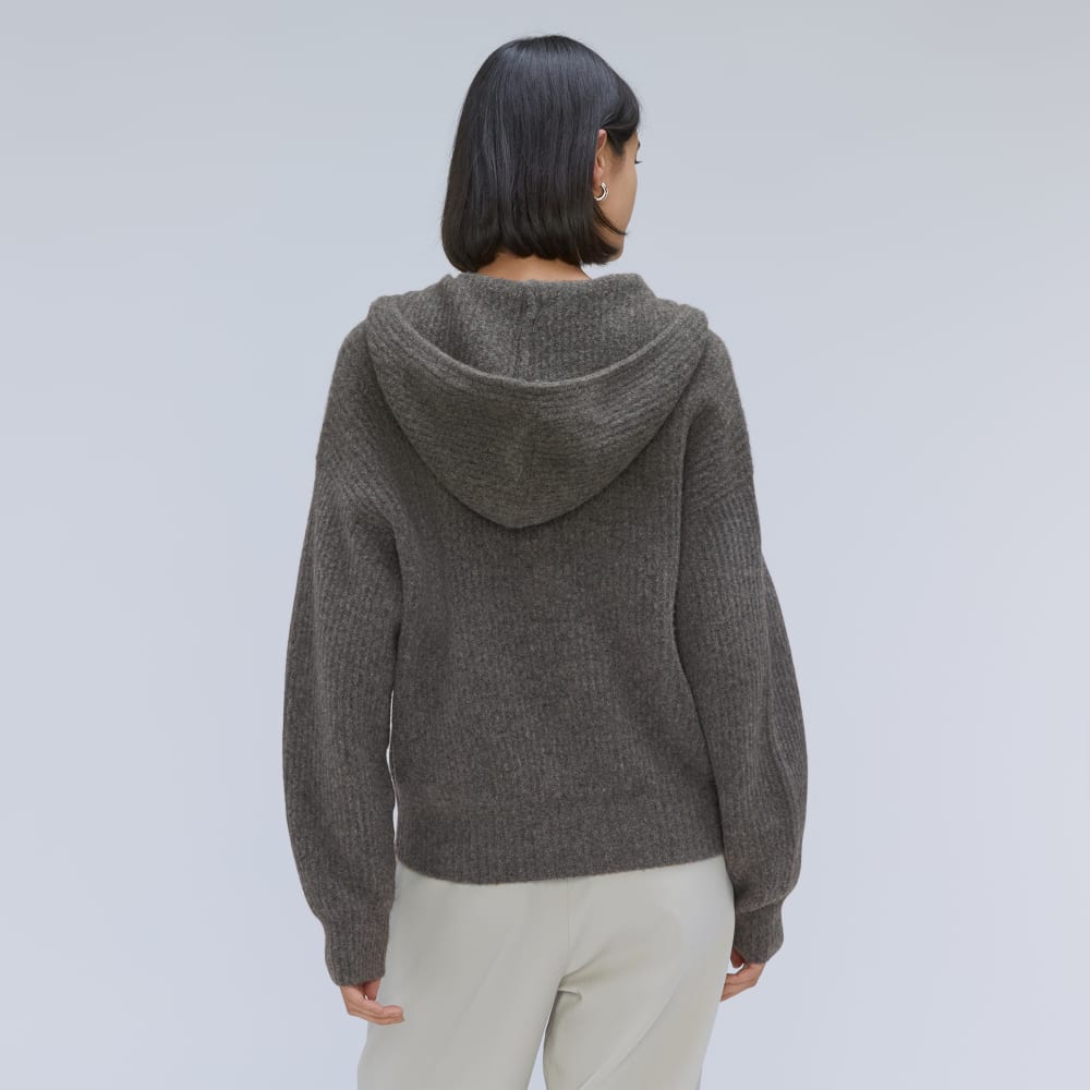 The Cozy-Stretch Hooded Cardigan | Heathered Charcoal