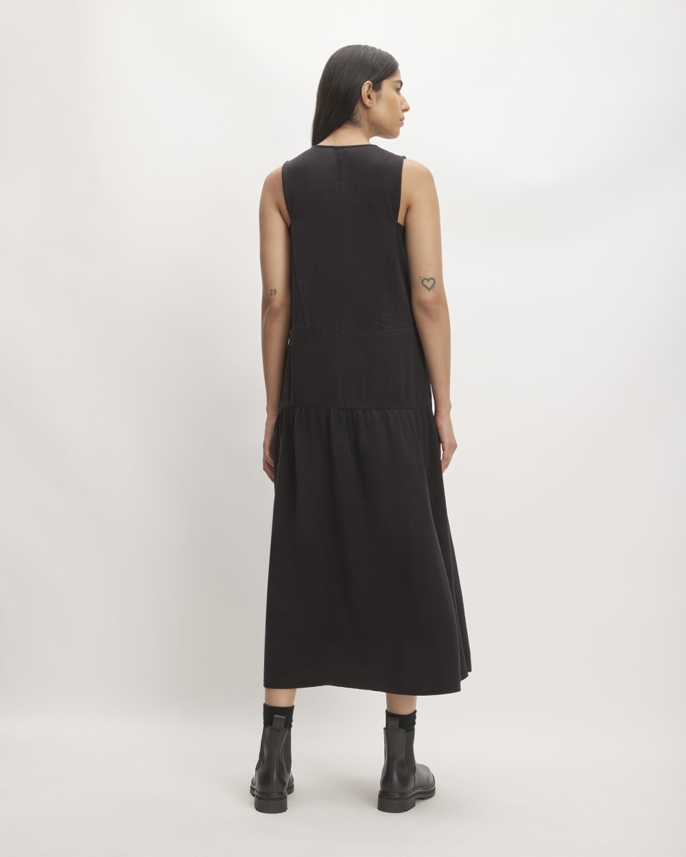 The TENCEL™ V-Neck Dress | Black