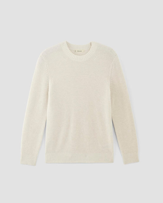 The No-Sweat Ribbed Crew | Heathered Canvas