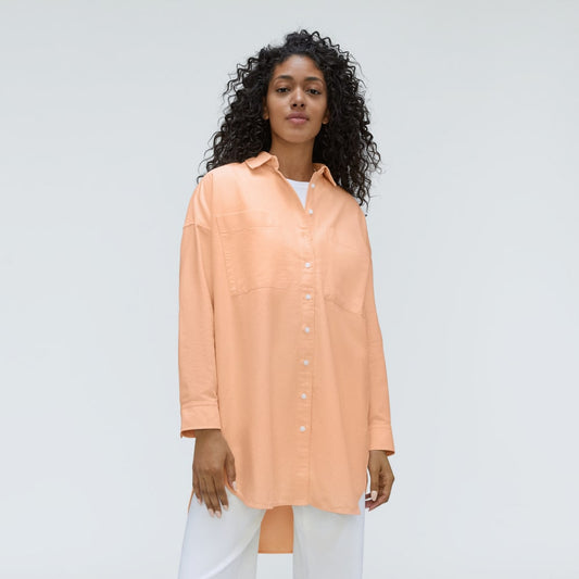 The Way Long Oxford Shirt | Apricot