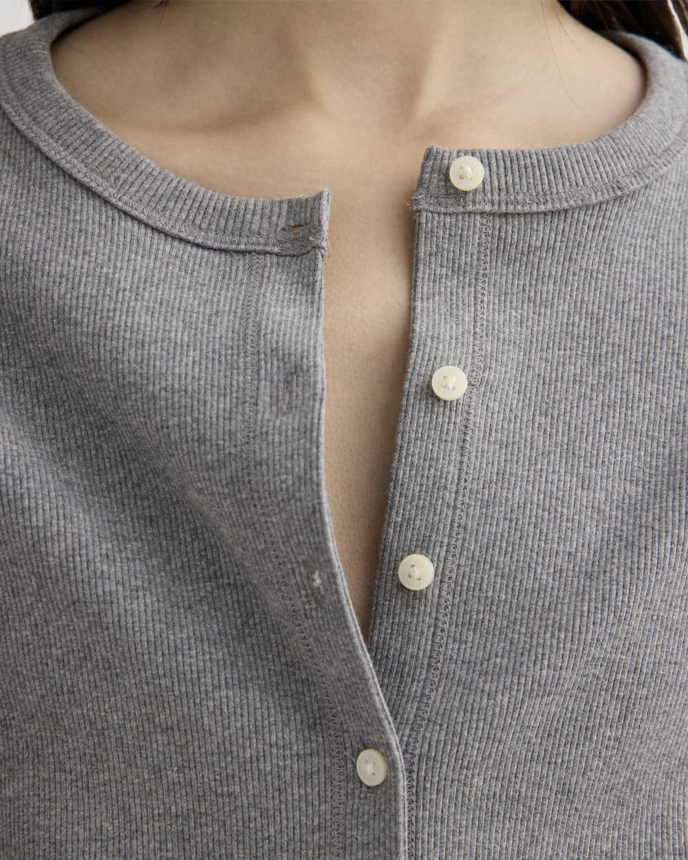 The Selfie Cardigan | Mid Heather Grey