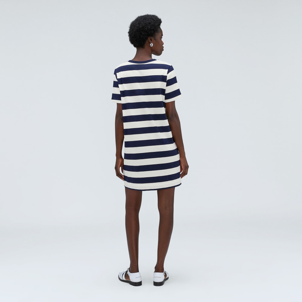 The Organic Cotton Weekend Tee Dress | Navy / Canvas