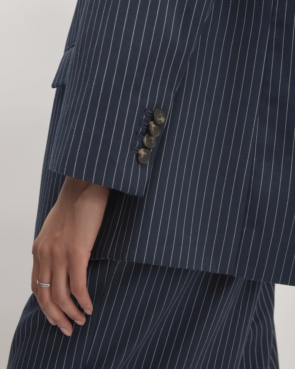 The Oversized Blazer in Buttersmooth | Navy / Bone