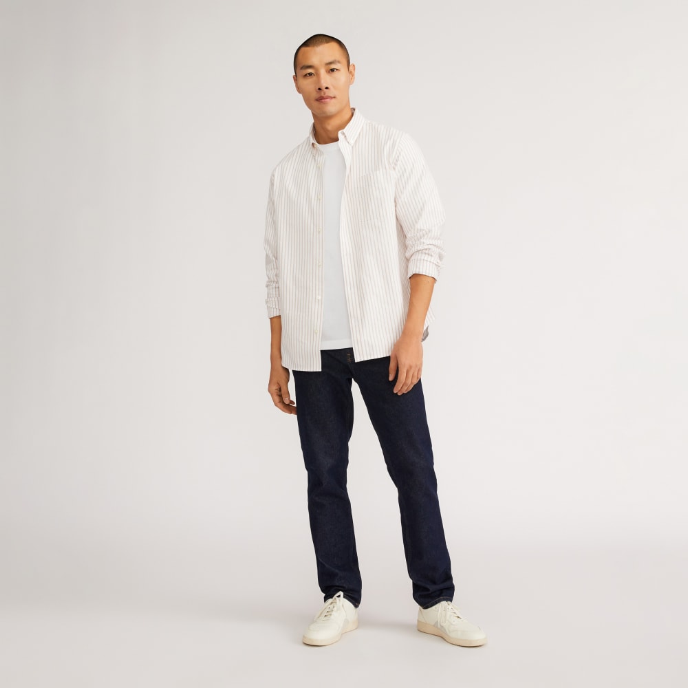 The Classic Oxford Shirt | Sahara / Off-White | Tall