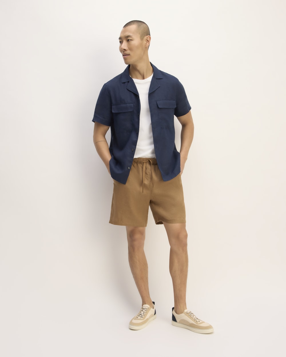 The Resort Shirt in Linen | Navy