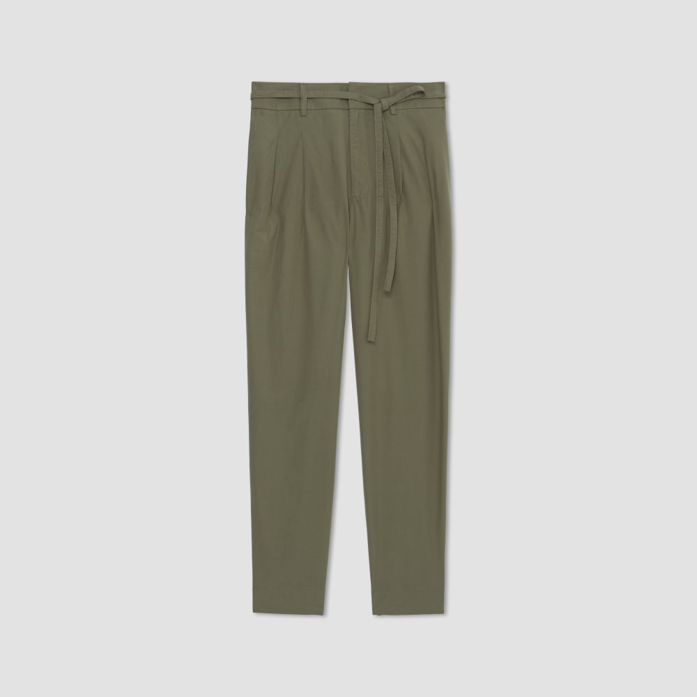 The Poplin Pleated Taper Pant | Kalamata