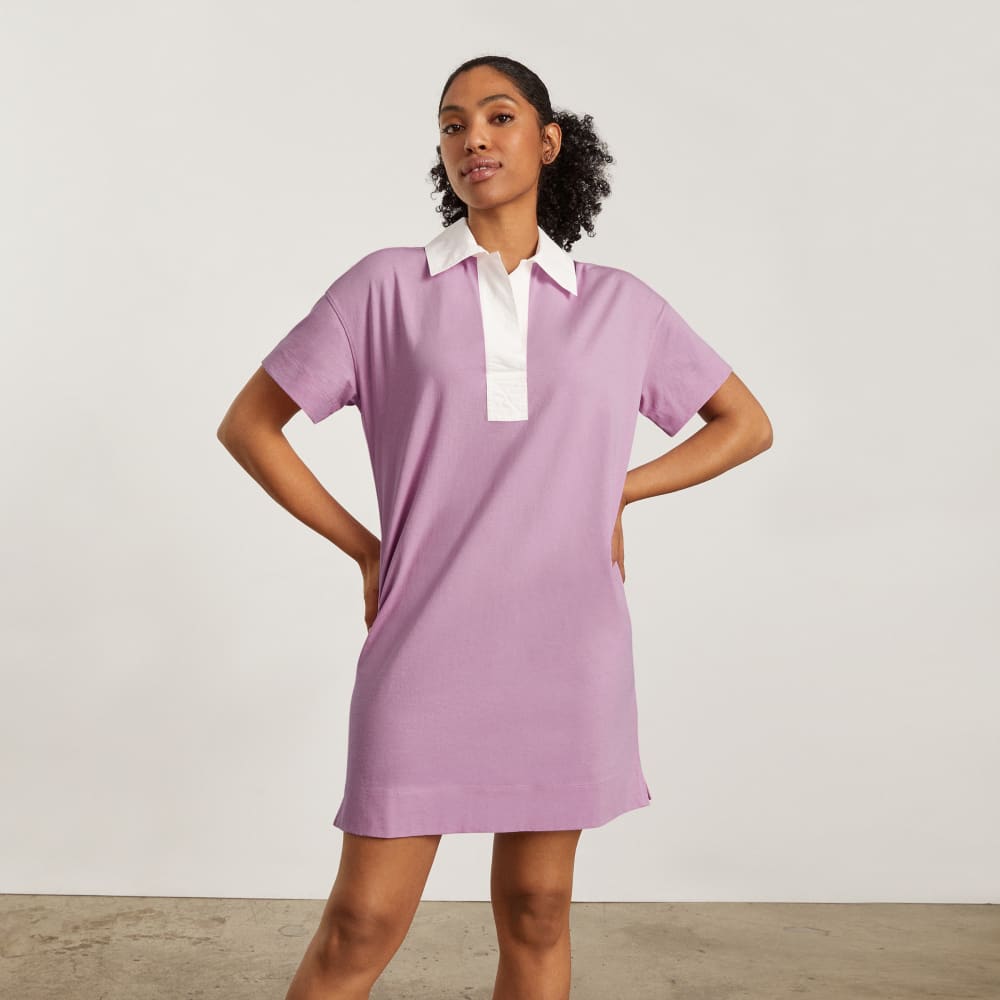 The Organic Cotton Polo Dress | Lilac