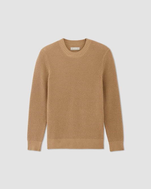 The No-Sweat Ribbed Crew | Tiger's Eye