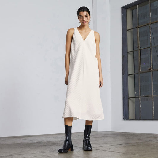 The City Stripe Midi Dress | Bone