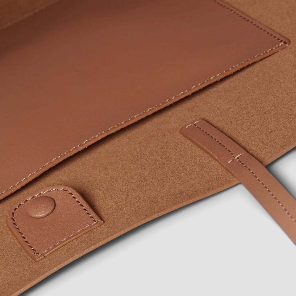 The Luxe Italian Leather Tote | Cognac