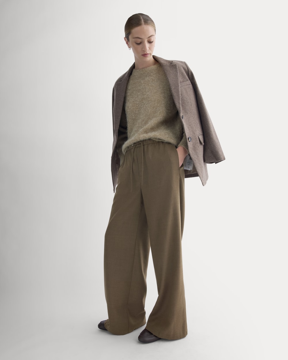 The Pull-On Trouser in Tailor Twill | Heathered Cocoa