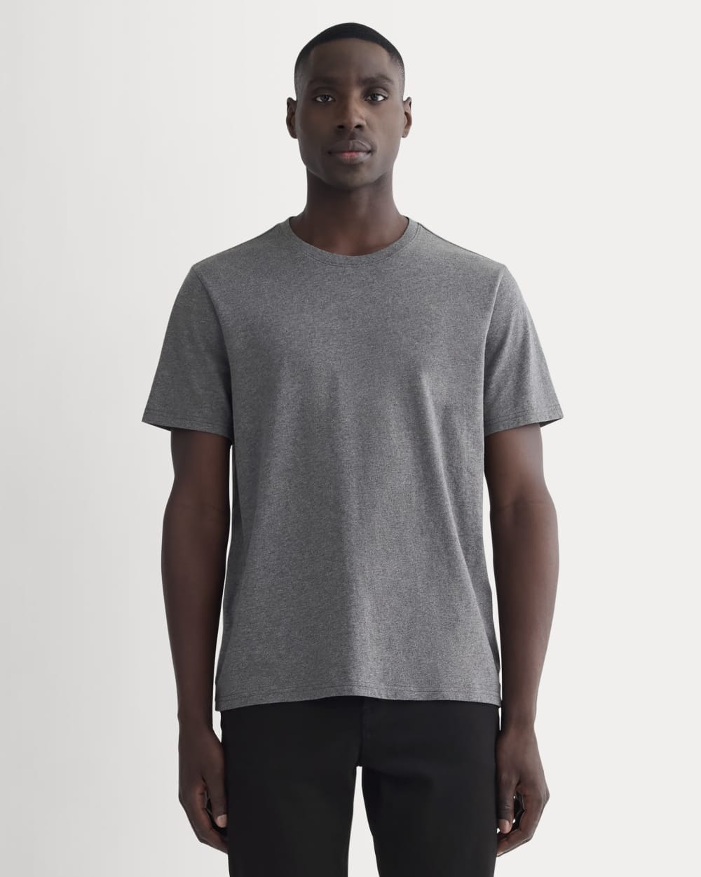 The Essential Organic Crew | Heathered Charcoal