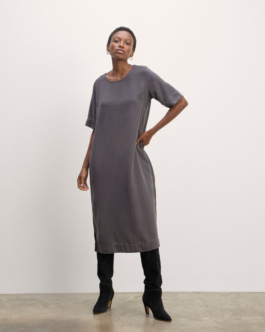 The Relaxed T-Shirt Dress in Buttersoft | Graphite