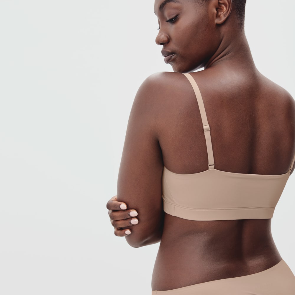The Invisible Square-Neck Bralette | Light Tan