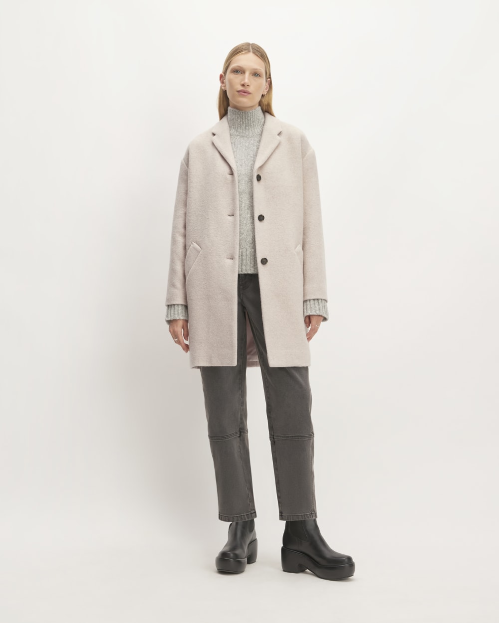The Italian ReWool® Cocoon Coat | Oat