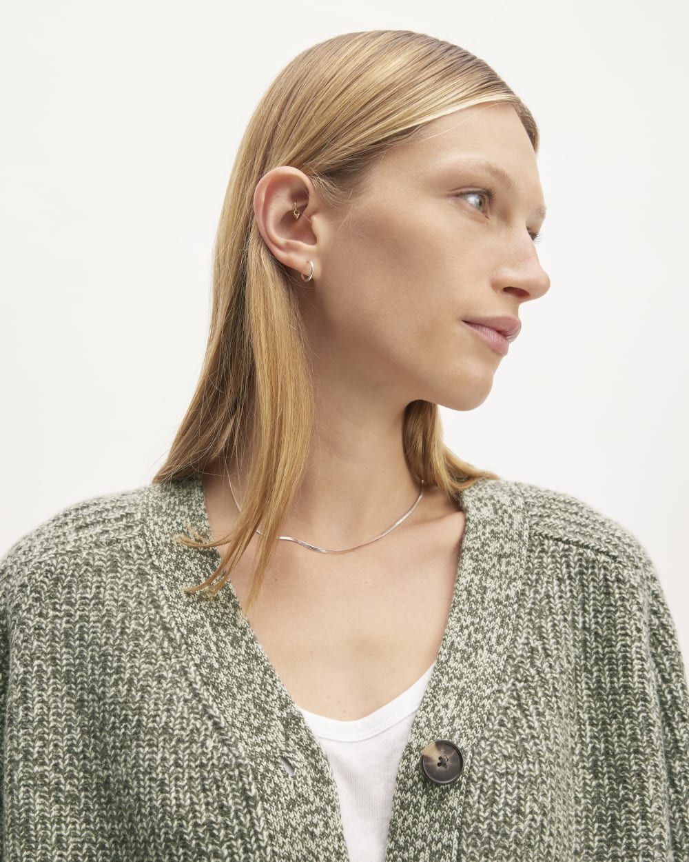 The Felted Merino Cardigan | Seafoam Green / Kambaba Twist