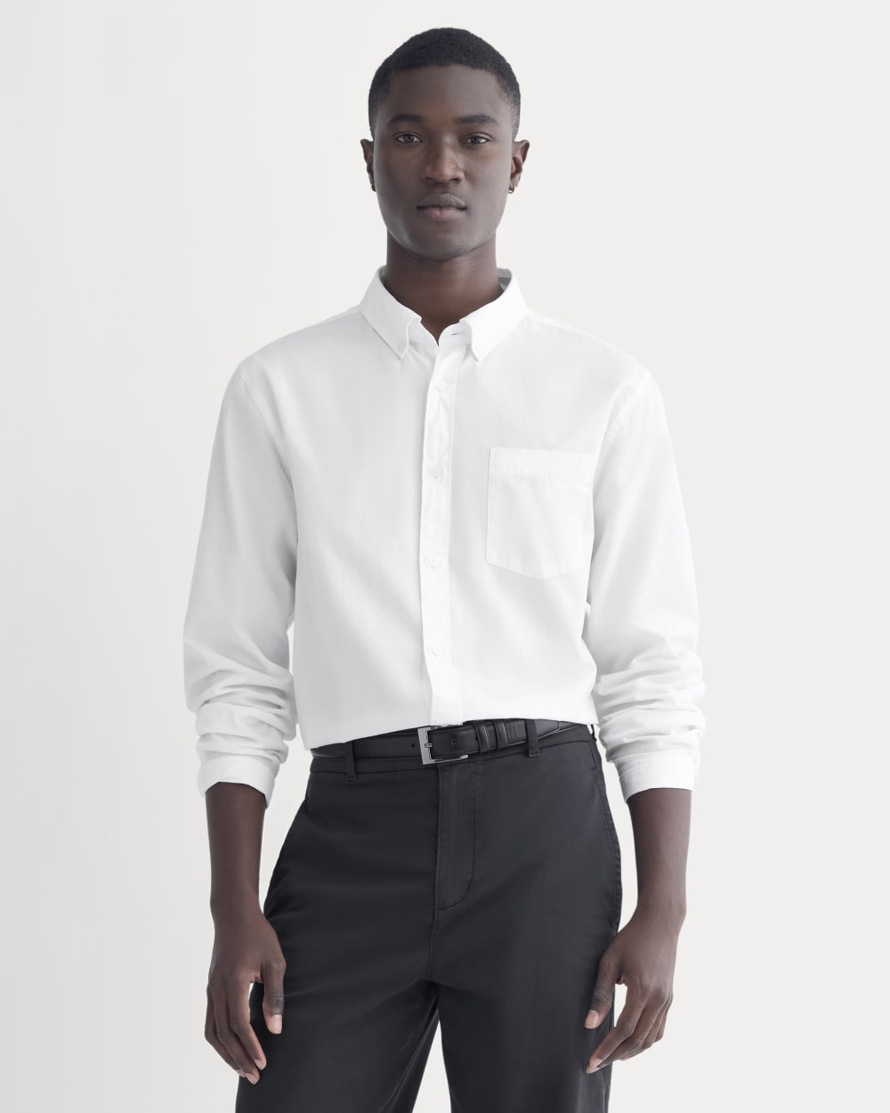 Washed Poplin Shirt | White