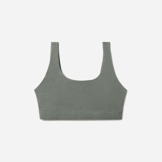 The Cotton Tank Bra | Dark Sage