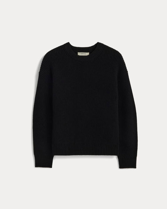 The Cocoon Crew in Wool Cashmere | Black