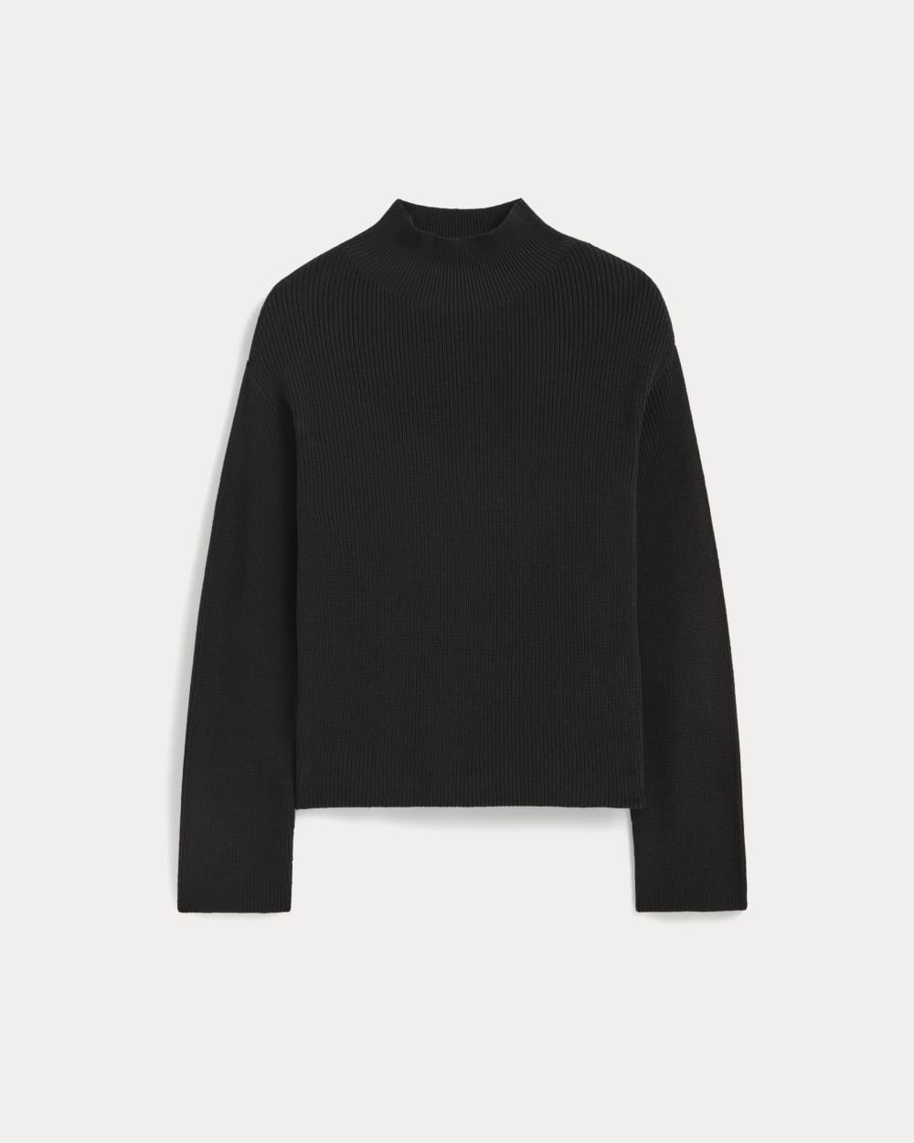 The Slouchy Funnel Neck in Everyday Cotton | Black