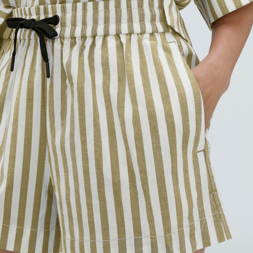 The Seersucker Boxer Short | Nutria / Off-White