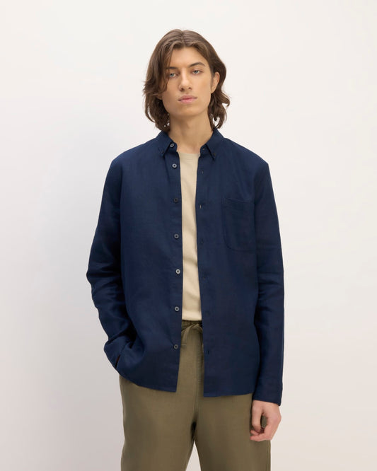The Classic Shirt in Linen | Navy