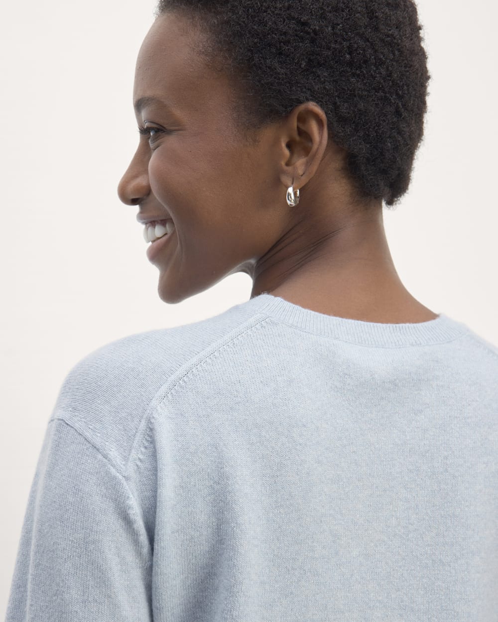 The Classic Crew in Cashmere | Sky Blue