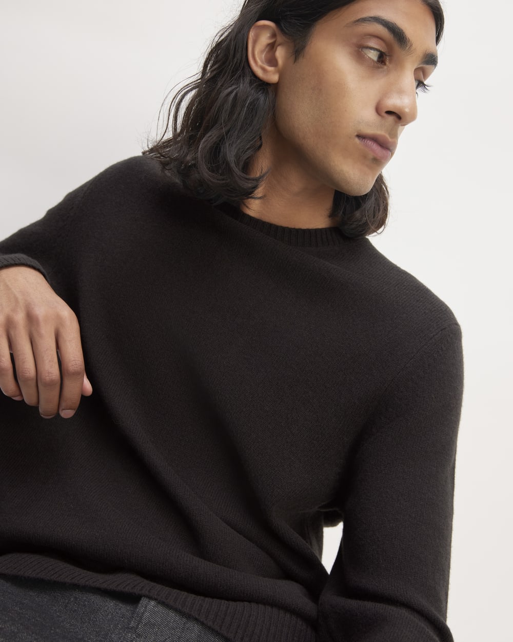 The Premium Merino Crew Neck Sweater | Black