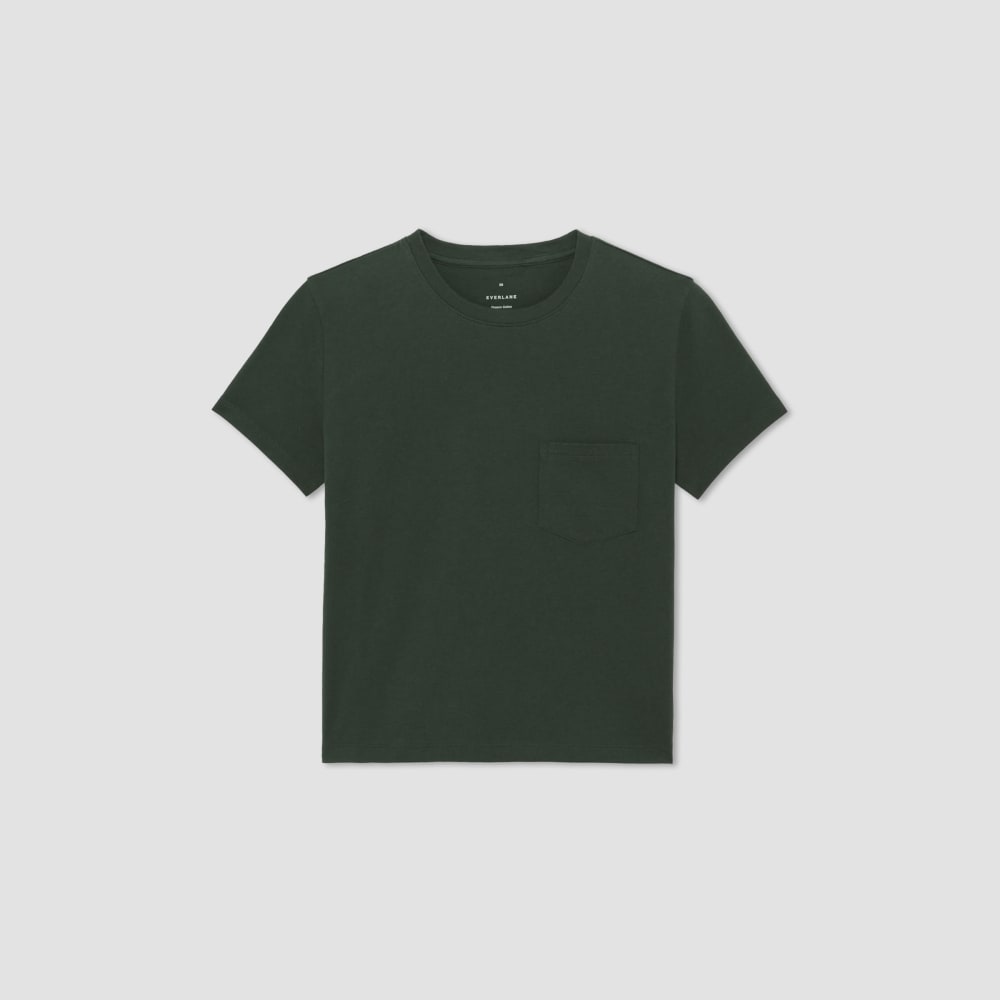 The Box-Cut Tee in Essential Cotton | Scarab | Pocket