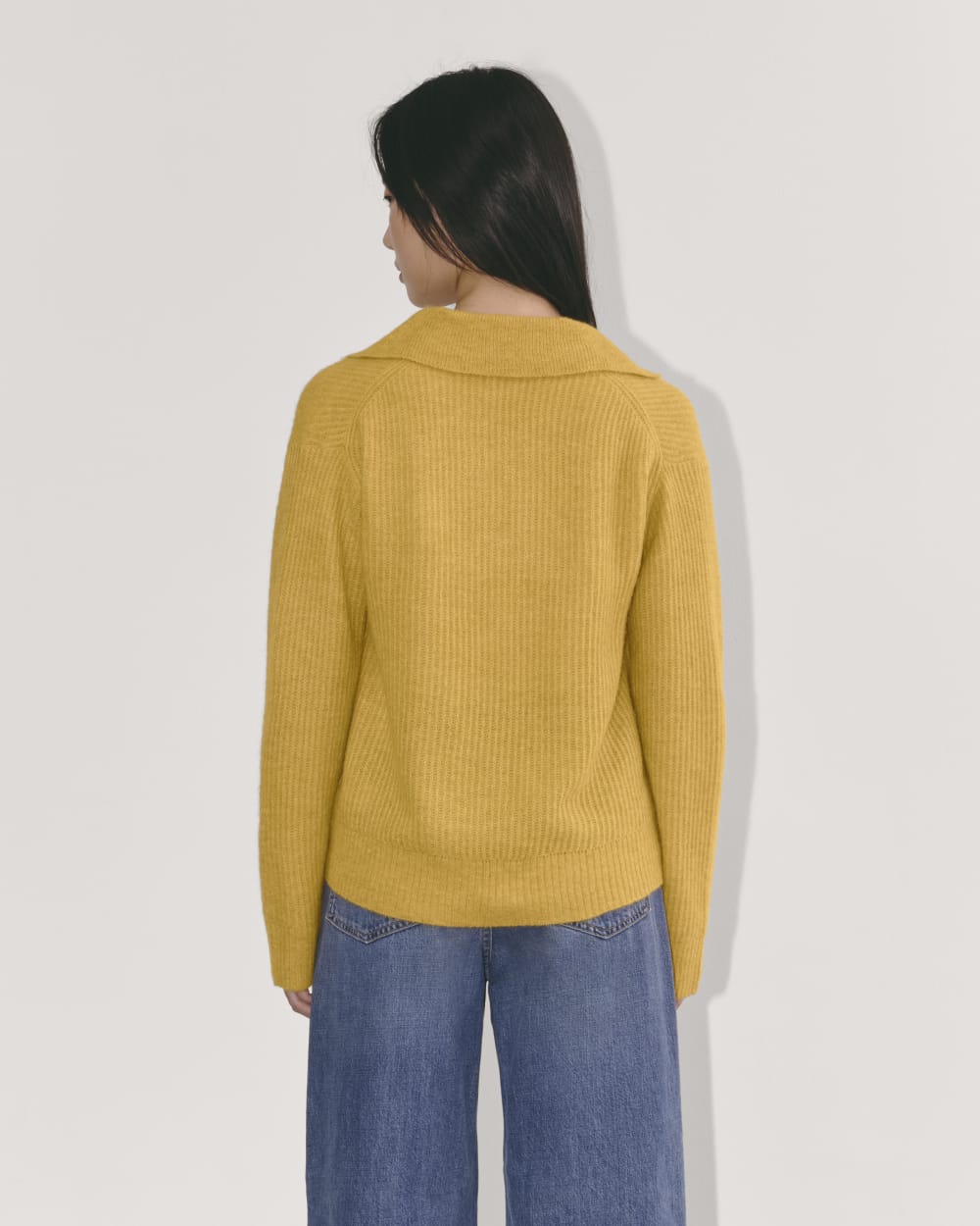 The Oversized Polo in Alpaca | Golden Yellow