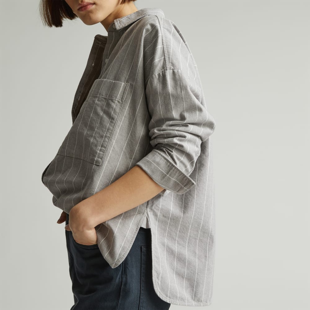 The Boxy Oxford | Chocolate Brown / White