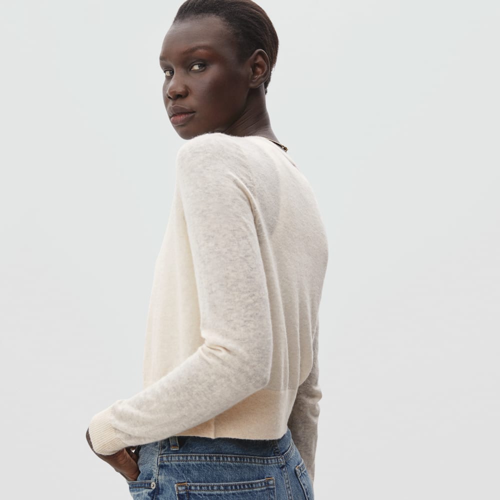 The Featherweight Alpaca Cardigan | Heathered Bone