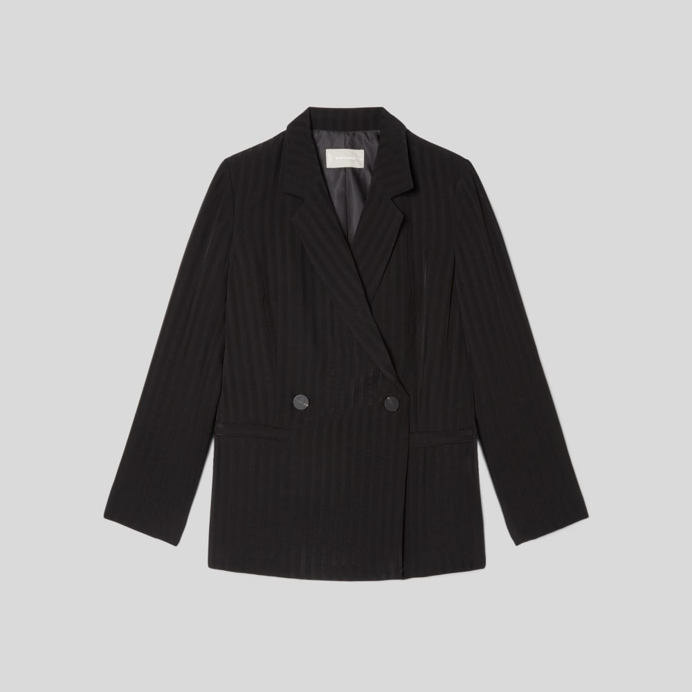 The Drapey City Stripe Blazer | Black