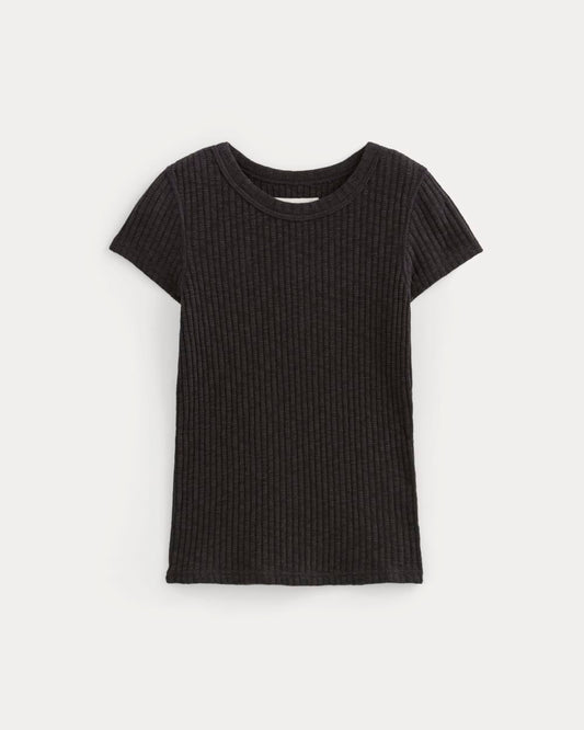 The Cozy Rib Tee | Black