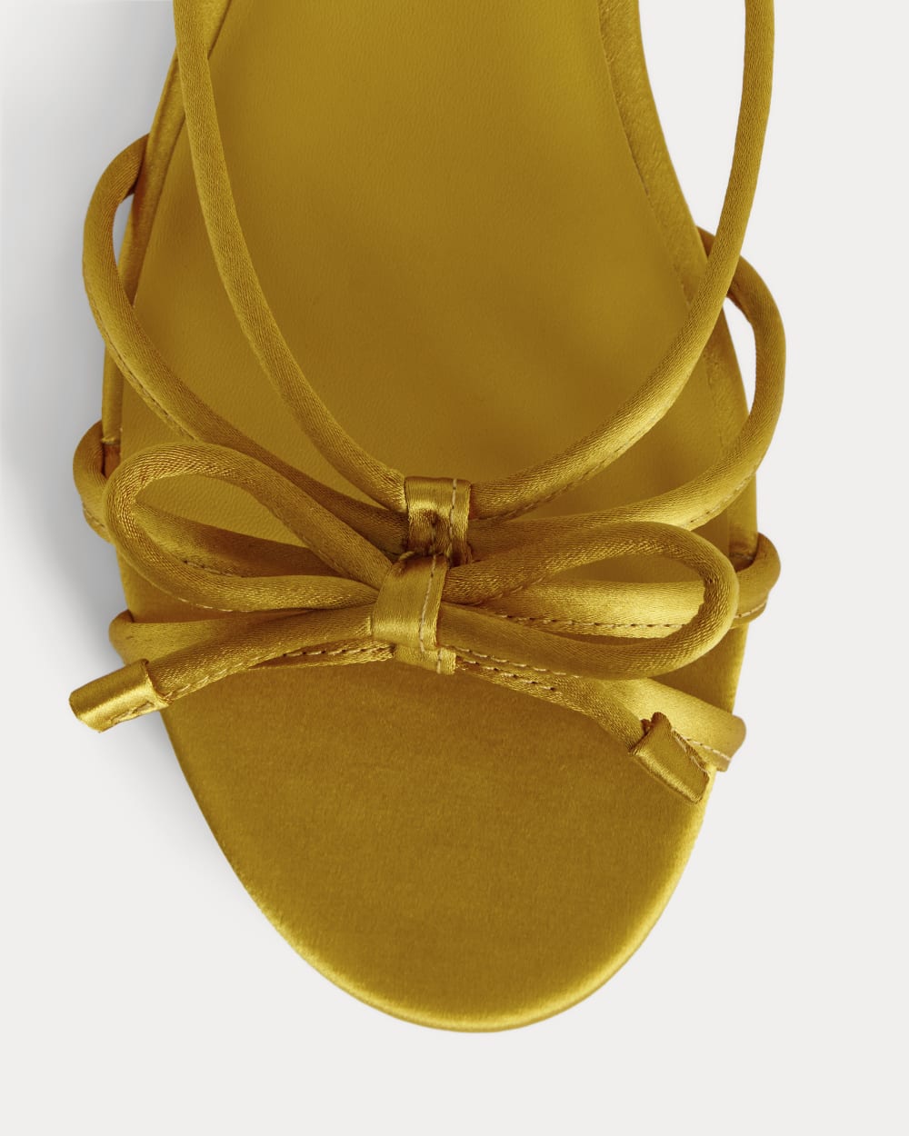 The Bow Sandal | Golden Sun Satin