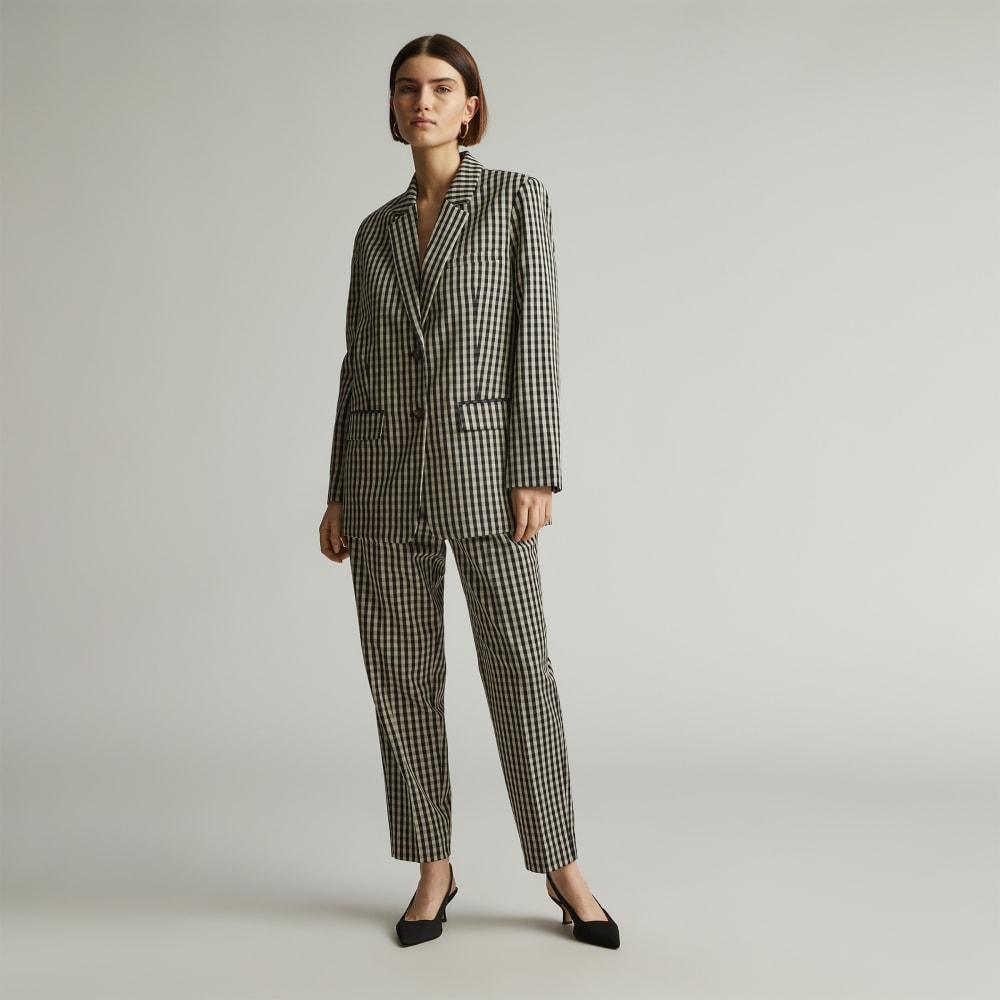 The Oversized Blazer in Buttersmooth | Khaki / Black