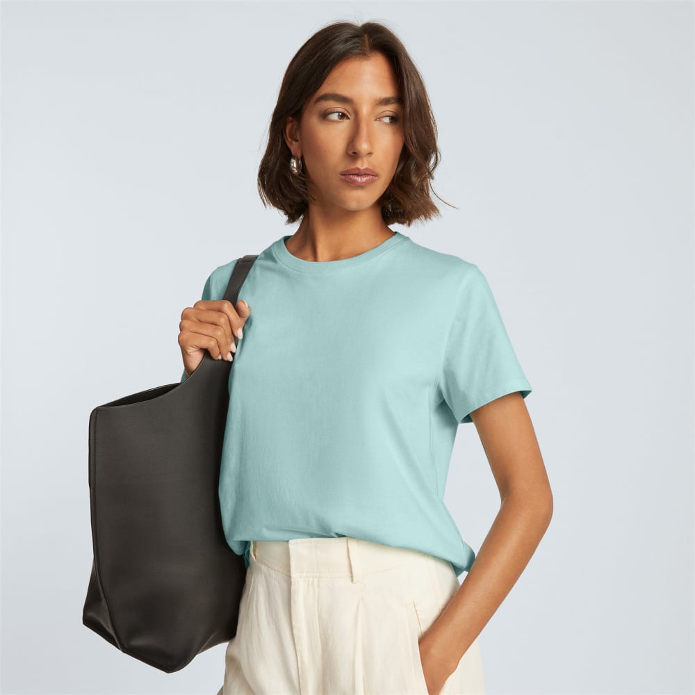 The Box-Cut Tee in Essential Cotton | Ice Blue | No Pocket