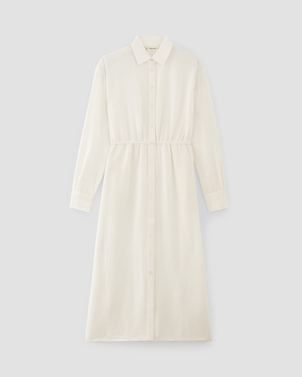 The Mini Jacquard Stripe Shirt Dress | Bone