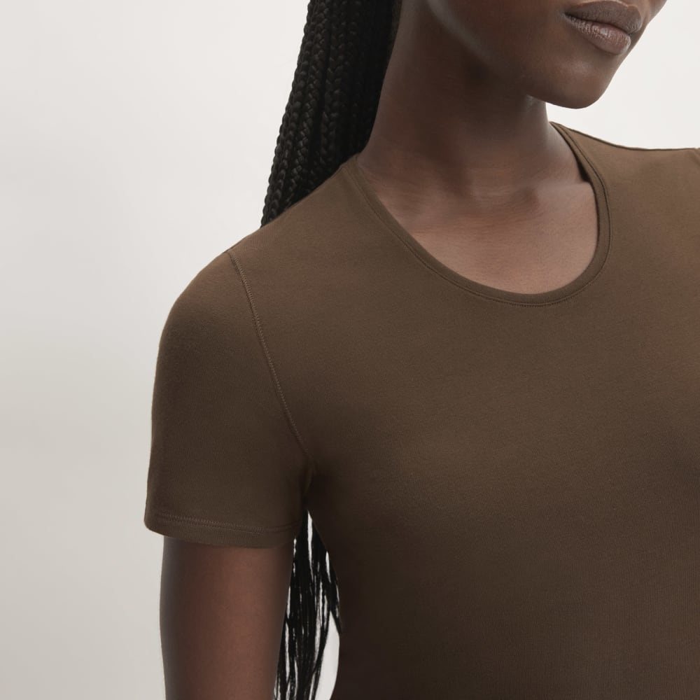 The Supima® Form Crew Neck Tee | Cocoa