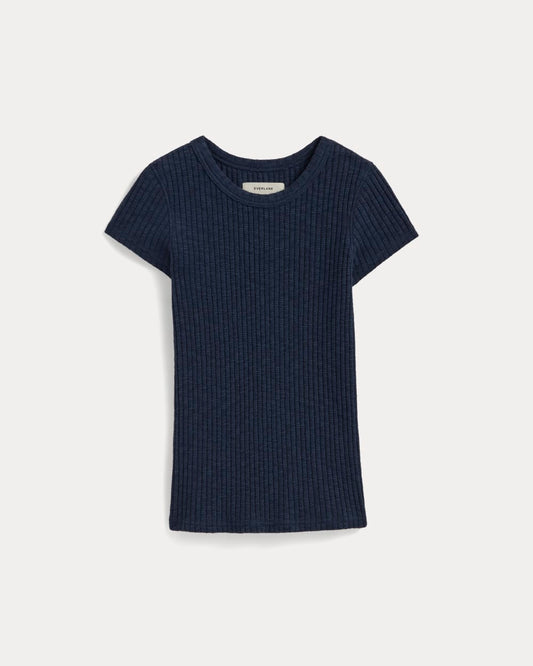 The Cozy Rib Tee | Navy