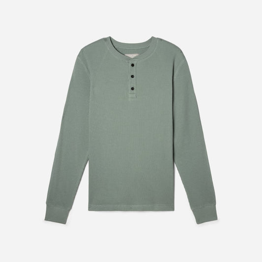 The Waffle Long-Sleeve Henley Tee | Lily Pad