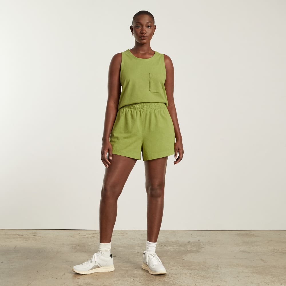 The Premium Weight Cropped Pocket Tank | Pepper